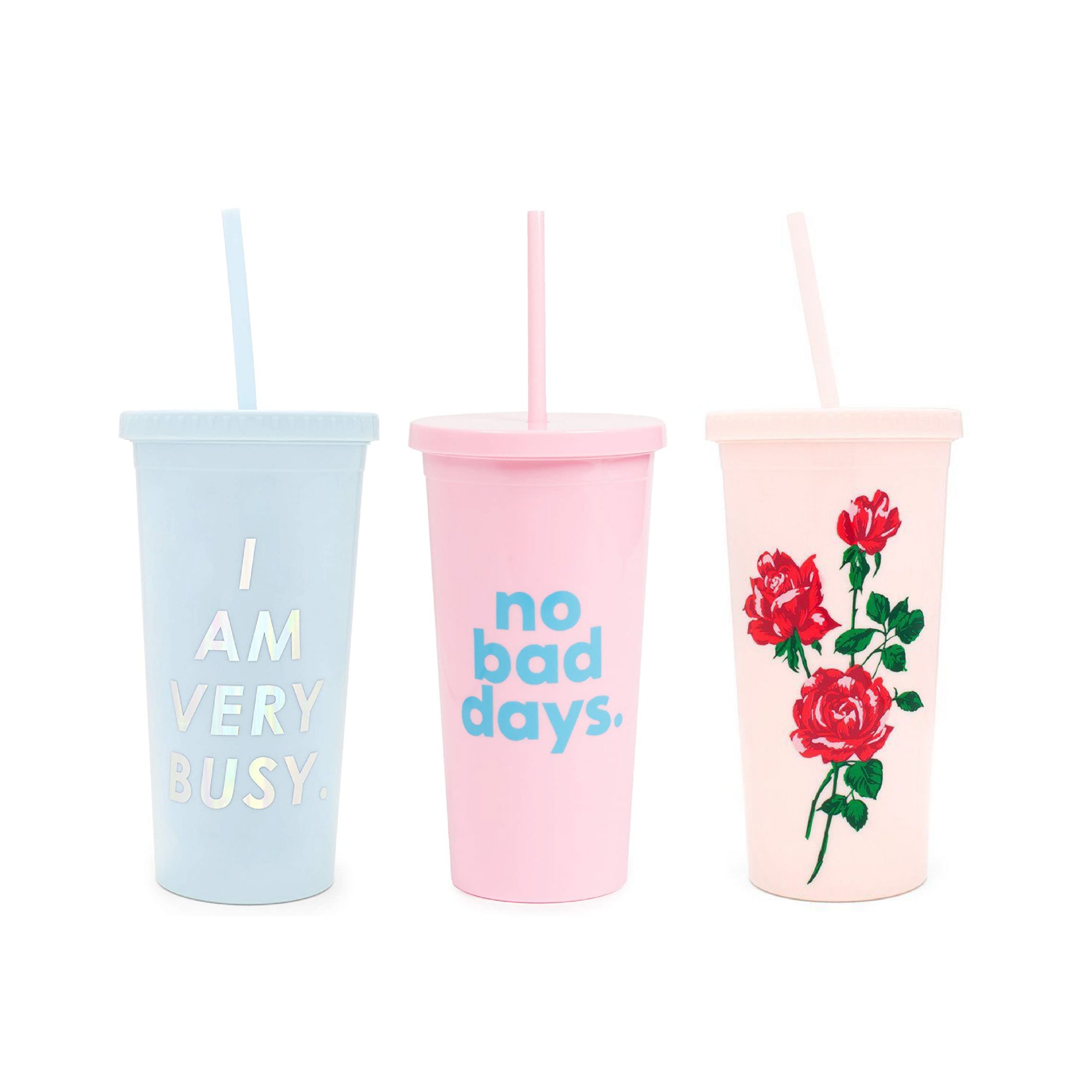 reusable tumbler with straw