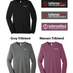 InfernoRed Unisex Bella+Canvas Triblend Long Sleeve Tee BC3513
